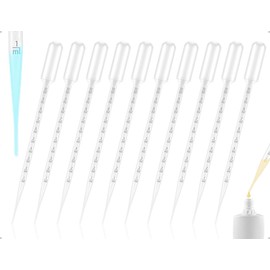Emezddo Pack of 10 Pipettes, Plastic Transfer Pipettes, Dropper with Scale, Used for Experiment Industry Crafts (10 ml)