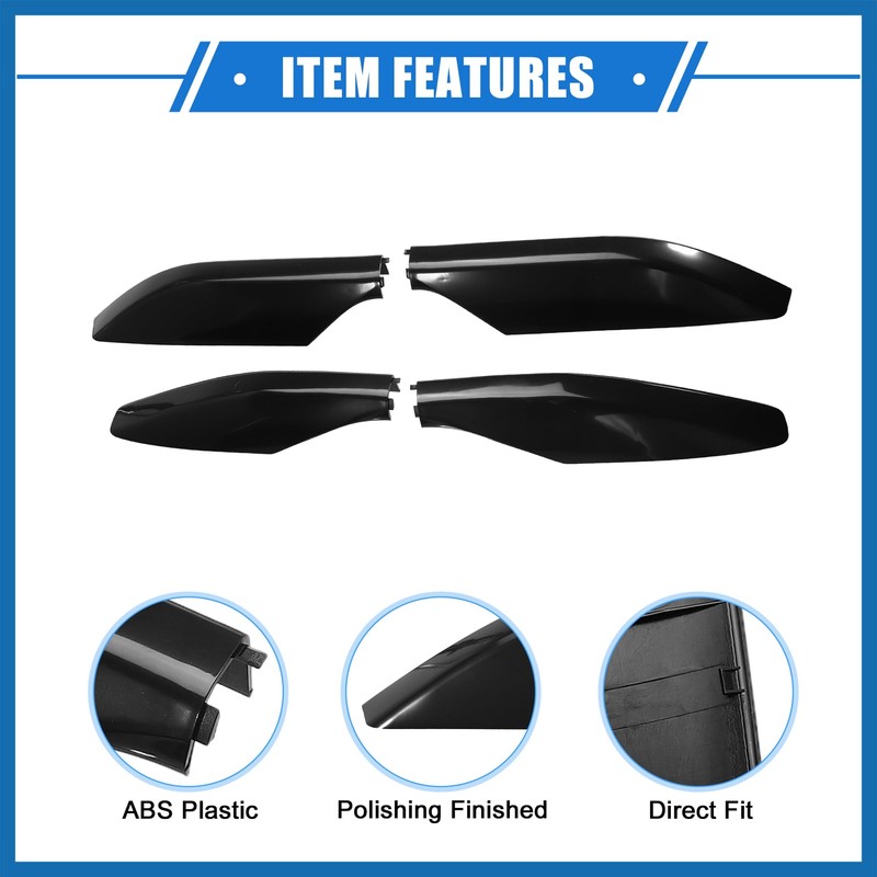 A ABSOPRO 4pcs Car Roof Rack Side Rails End Cover
