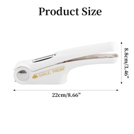 Anseom Stainless Steel Garlic Press, Multifunctional Garlic Chopper Garlic Cutter Fruit Peeler Can Opener, Effortless Garlic Crusher with Ergonomic Handle, Lightweight and Robust