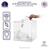 Marketing Holders 12 Inch Locking Ballot Box Clear Acrylic Square