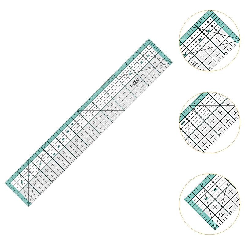 Fonowx Metric Patchwork Ruler for Quilting with Clear Acrylic Design,