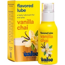 Hello Cake Flavored Lube - Vanilla Chai - Water-Based Lube - No Aftertaste, Easy Clean-Up,  Moisturizing - Vegan, Gluten-Free,  Hormone-Free - 1.7 Fl