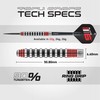 WINMAU Advance 500 Series Red 22g Darts with Dart Flights