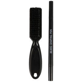 Mikinona 2pcs Beard Filling Pen Set Dual-ended Beard Pencil Brush Pen Professional Grooming Kit
