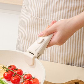 JEETEE Removable Handle Cream White, Handle for Detachable Cookware Set, Universal Pot Handle, Replacement Pan Gripper