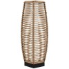 Auto On/Off LED Solar Floor Lamp Outdoor Rattan Garden Lantern