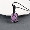 LERSUSI Handmade Natural Gemstone Crystal Pendant Necklace Stone Holder Necklace