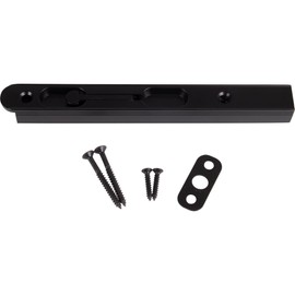 Stone Harbor Hardware Flip-Lever Flush Bolt, 7 Inches, Matte Black