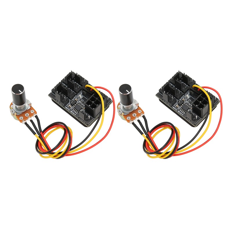 2 Pcs PC Fan Controller 3 Pin 4 Pin Fan