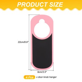 sourcing map Door Hanger Sign, Do Not Disturb Sign Wood Blackboard Chalkboard Message Board for Business Office Home Meeting Room Pink