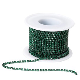 KAOYOO 10 Yards 3mm/0.12" Crystal Rhinestone Close Chain Trim Sew on Trim for Sewing Crafts,DIY Decoration,Jewelry,Wedding