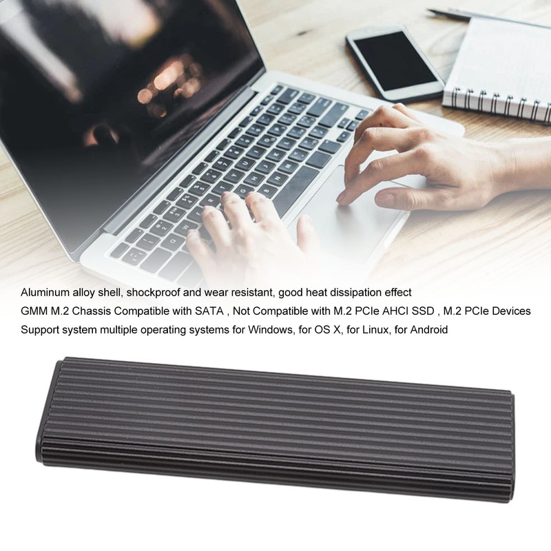 M.2 NGFF SATA SSD Enclosure Adapter USB C 3.1 M.2