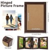 Photo Frame Hold 4 Photos, 4x6 Hinged Folding Wood Picture