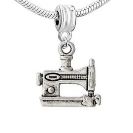 Sexy Sparkles Sewing Machine Charm Bead Compatible for Most European Snake Chain Bracelets