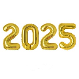 40 inch 2025 Balloons Number Foil Balloons for New Years Eve Party Supplies, Anniversary Party, Graduation Decorations (2025 Gold)