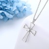 Minimalist Cross Pendant Necklace for Men Women Unisex 925 Sterling