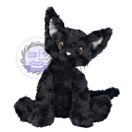 SuzziPals Coolable & Heatable Cat Stuffed Animals, Microwavable Heating Pad for Period Discomfort, Lavender Scent Cat Plush, Black Cat Plush Gift for Kids & Aldults
