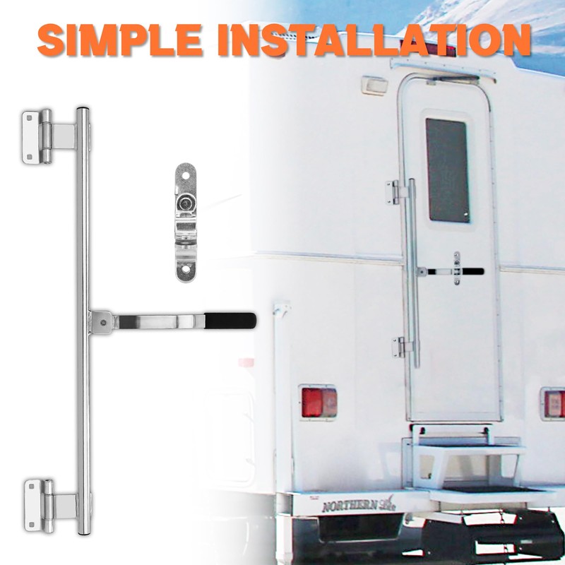 LONFFERY 36" Enclosed Trailer Door Latch, Cargo Hinged Cam Bar