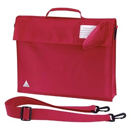 Quadra Junior Book Bag with Strap in Bright Red