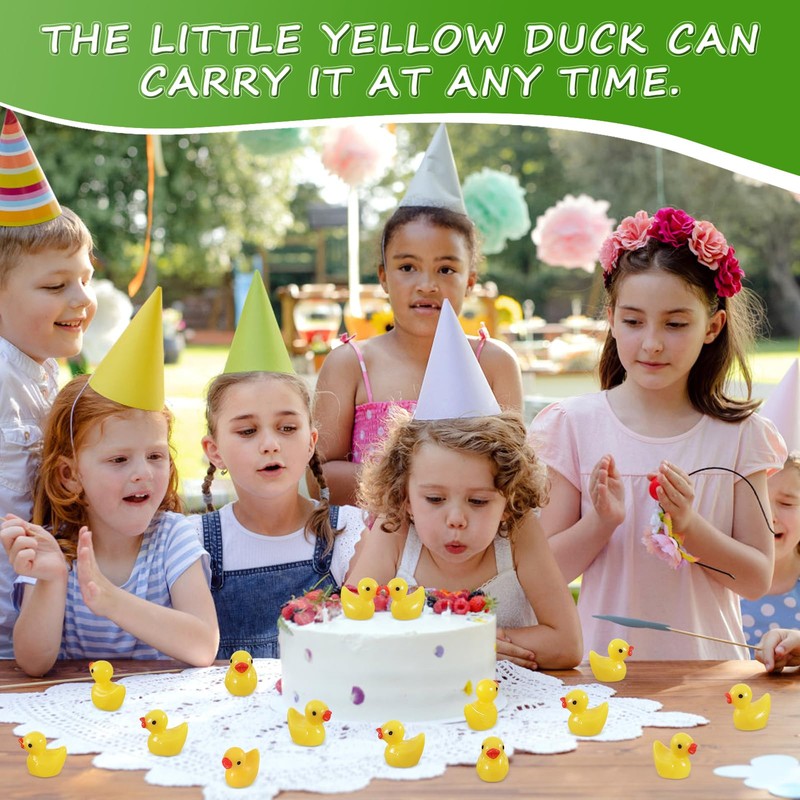 GADIEDIE 260pcsYellow Mini Resin Ducks, Tiny Duck for Home Hide