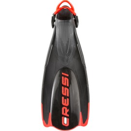 Cressi Maui Short Adjustable Open Heel Fins, Black/Red, M/L