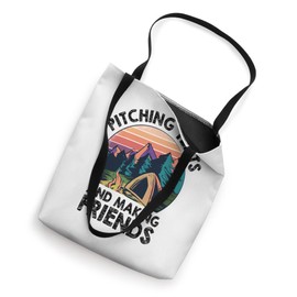 Pitching Tents And Making Friends Camping Scouting Scout Tote Bag