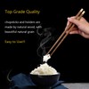 Wooden Chopsticks Reusable with Case, Chinese Chop Sticks Set with
