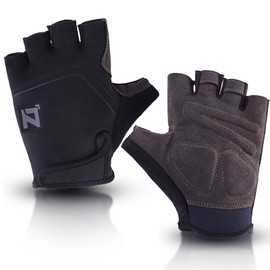 OOZi Cycling Gloves Mountain Bike Gloves Bicycle Gloves for Men Women, Fingerless Gloves Lightweight Stretch Durable Padded for Mountain Biking, Road Riding, Indoor Workout and Weight Lifting (M)