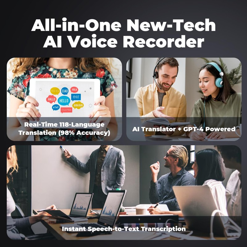 AI Voice Recorder with App Control - Transcribe & Summarize