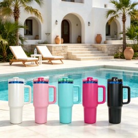 40 Oz H2.0 Heat Retention Insulated Flask 40oz Tumbler Gift Box for Daily Office Outdoor Activitycolor: Black, capacity: 40 oz