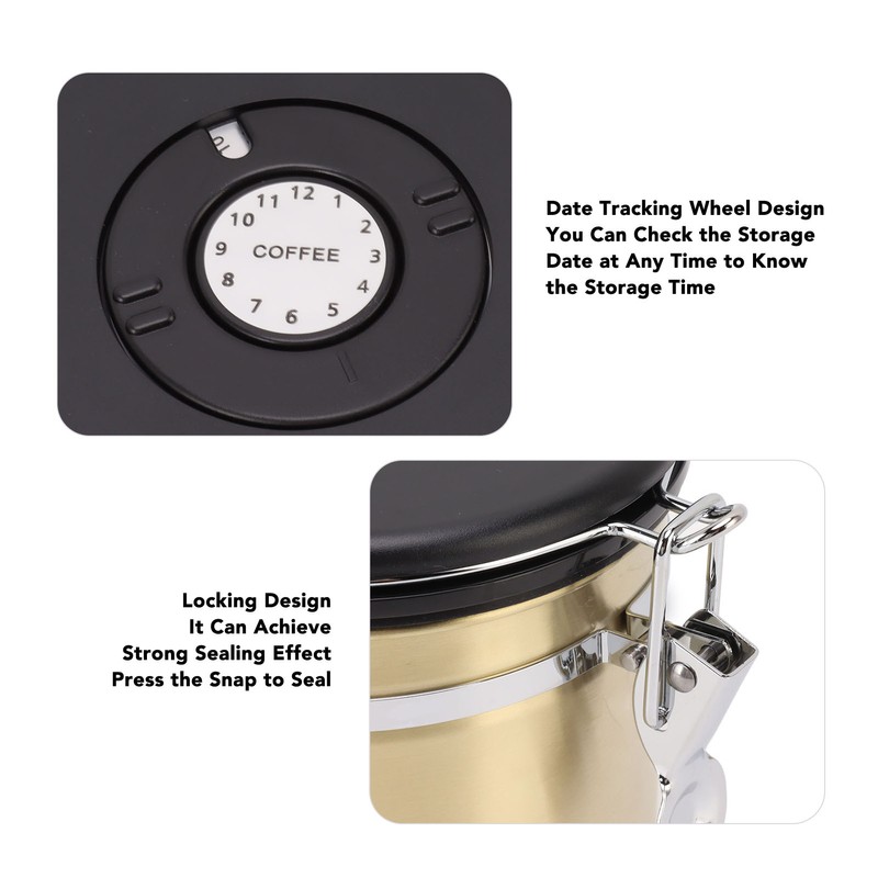 Sealed Sealed Coffee Canister 304 Stainless Steel Coffee Storage Tank