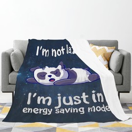 Funny Panda Lovers - Manta de franela ultra suave, ligera, antipelusas, acogedora, para todas las estaciones, recámara, cama y sofá, 40 x 50 pulgadas