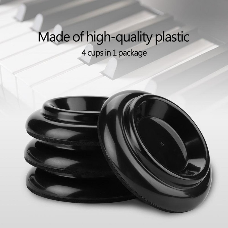 4pcs/set Piano Insulator, Plastic Insulator, Ground Piano, Shock Absorption, Anti-Slip,
