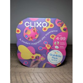 Clixo Grab & Go 15 PCS Magnetic Play Experience Pink + Yellow Brand New