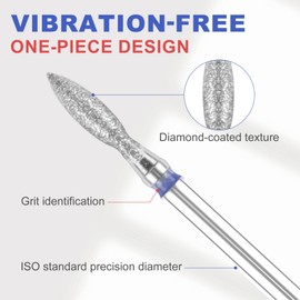 MEKK 10pcs Nail Drill Bits Set, 3/32 Inch Professional Diamond Cuticle Electric Nail File Kit, Durable Metal Carbide Grinding Heads for Acrylic Gel Nail Art, Manicure Pedicure Home Salon Tools