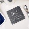 eBuyGB Engraved Drinks Slate Coaster, Tea-Riffic, Fathers Day, Dad Birthday