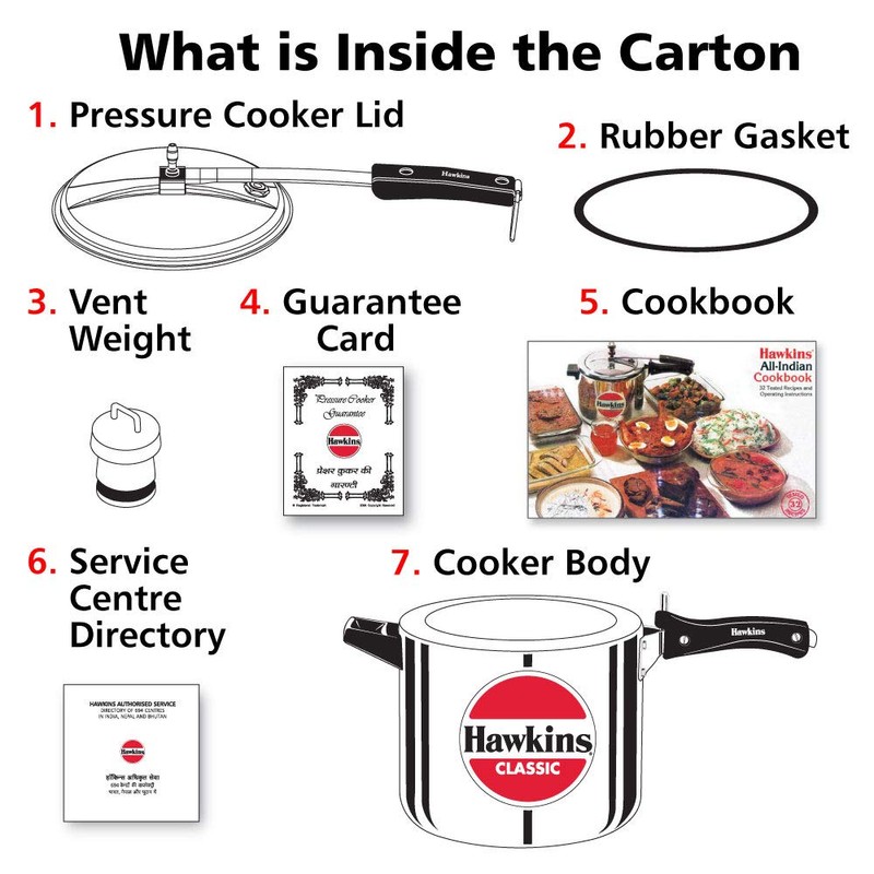 Hawkins 6.5 Litre Classic Pressure Cooker, Best Inner Lid Cooker,