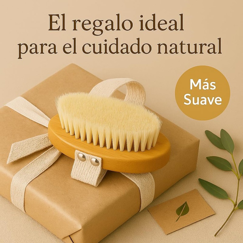 Cepillo corporal exfoliante natural – Mango de bambú y cerdas