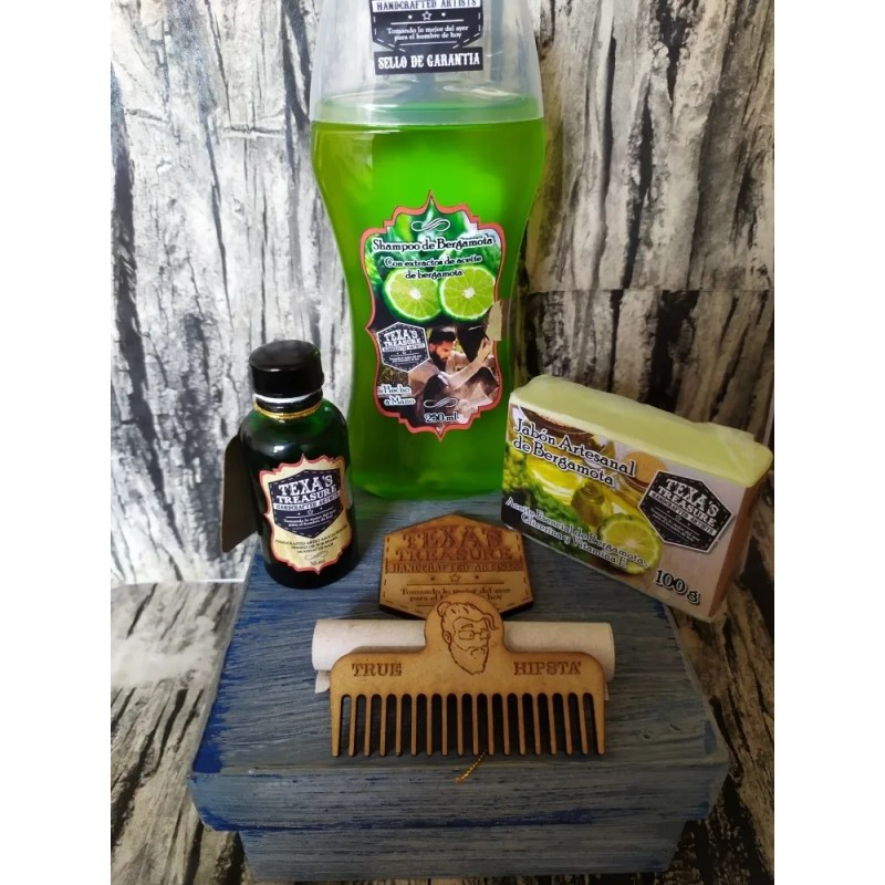 Kit Crecimiento Y Cuidado Bergamota Extra Barba Y Bigote