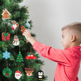 kockuu Christmas Ornaments for Tree Decorations, 12pcs Soft PVC Hanging Ornaments Snowflake Gingerbread House Snowman for Christmas Tree Gift Box, Winter Holiday Party, Home, Office Decor