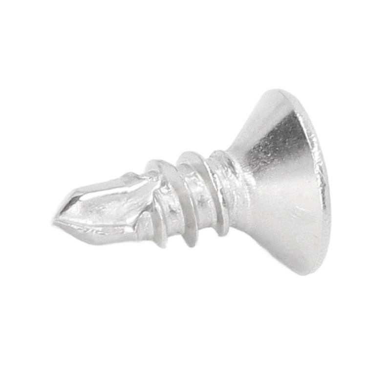 200Pcs Self Drilling Screw Countersunk Cross Stainless Steel 13mm Length