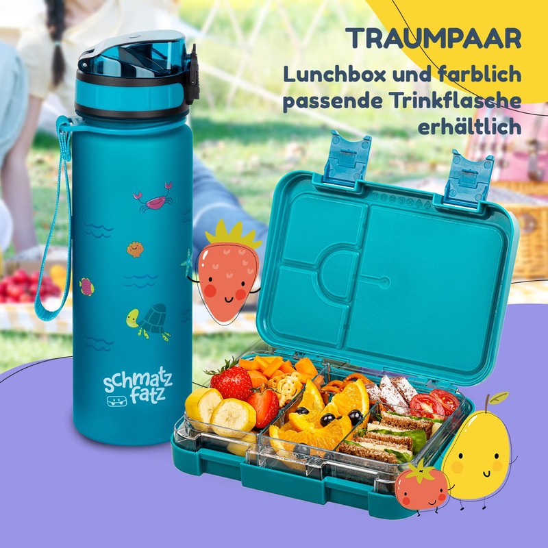 schmatzfatz Junior Children's Lunch Box, Bento Box with Variable Compartments