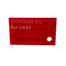 EH Design Acrylic Glass Cuts in Red - 250 x 250 mm | 3 mm Thick Plexiglas® GS | Ideal for DIY Projects and for Model Making | Easy to Work (Drill, Saw, Glue)