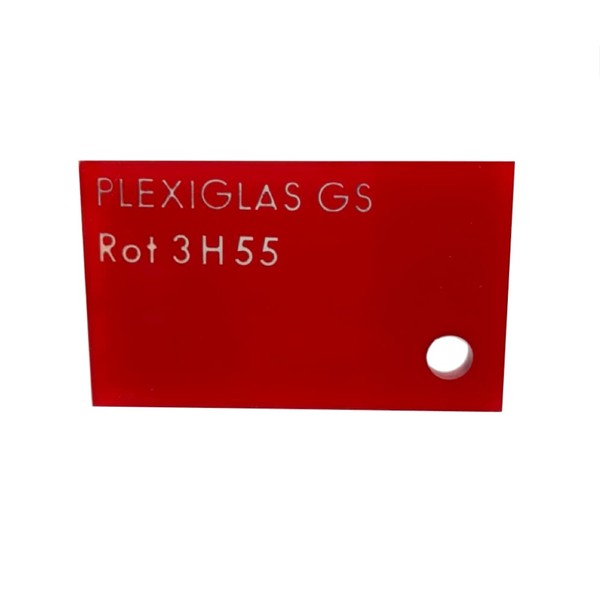 EH Design Acrylic Glass Cuts in Red - 250 x