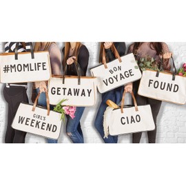 Santa Barbara Design Studio Santa Barbara Design Studio Tote Bag For Women Hold Everything 100% Cotton Canvas Shoulder Bag, Large, Ciao