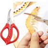 Luckkyme 4 Pack Kitchen seafood scissors Fish Scissors Crab Scissors