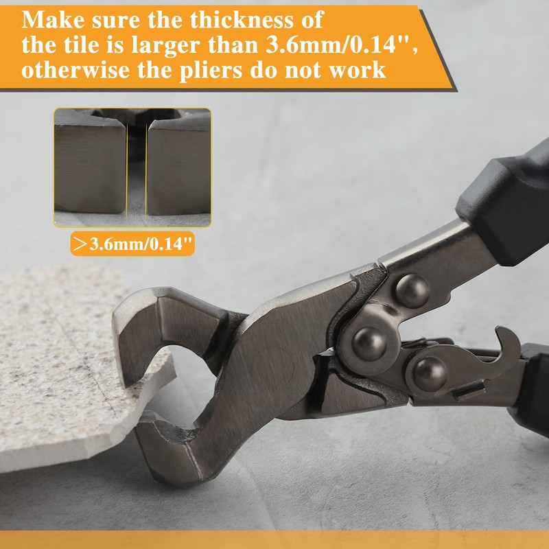 LEONTOOL Compound Tile Nippers 9-Inch Tile Cutter Pliers with Alloy