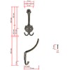 Fuxxer® Classic Coat Hooks Double Hooks Hat Hooks Clothes Hooks