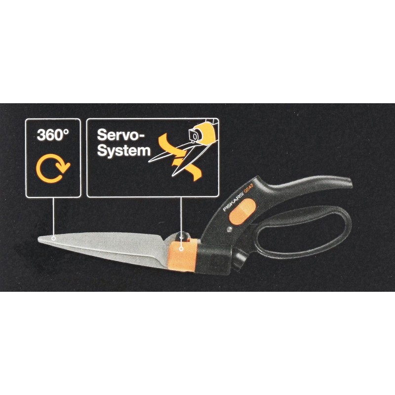 Fiskars Servo-System Grass Shear GS42, Anti-jam Servo-System mechanism, Length: 34.4