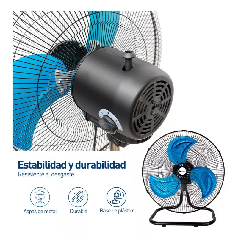 Ventilador 3en1 Techo Piso Pared Giratorio Ajustable 3 Aspas